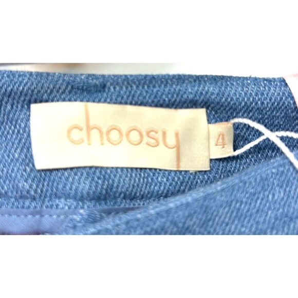 Choosy Women Sz 4 Light Wash Capri Long Shorts Cotton Comfort Pockets Stretch H4 - Picture 7 of 9